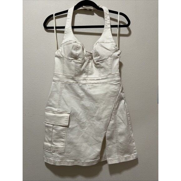 Urban Outfitters Dresses & Skirts - Urban Outfitters Jenny Denim Halter Bustier Mini Dress Women's Size Large